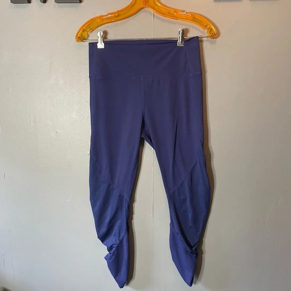 Fabletics PureLuxe Mid-Rise Ruched 7/8 Legging indigo purple size S/M - Picture 1 of 14
